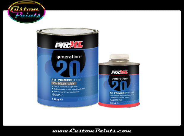 Primer: ProXL Gen20 High Solid 2K Primer Grey - 1 Litre Kit