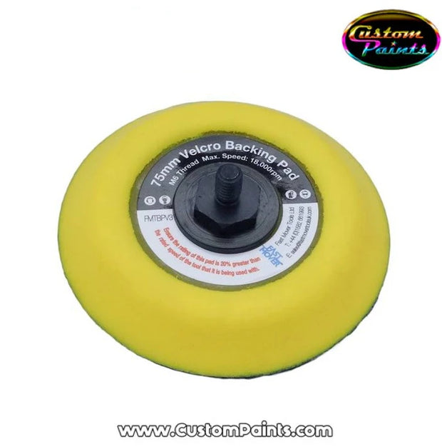 Abrasive: FMTBPV3 Backing pad with hook & loop. 75mm. 6mm thread