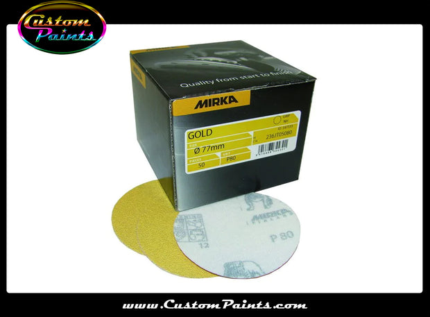 Abrasive: Mirka P80 77mm (50 x Discs)