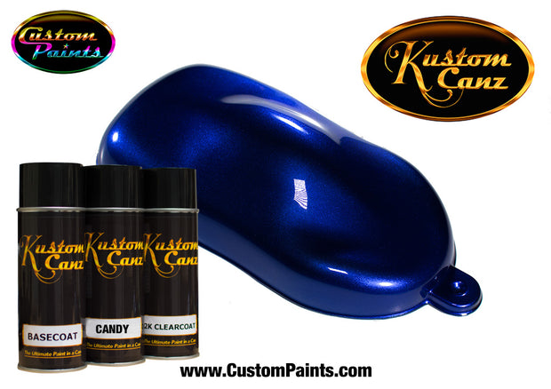 Candy Royal Blue over Silver Metallic Base Aerosol