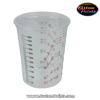 Plastic paint mixing cups