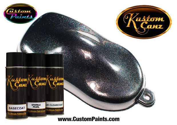 Rainbow Sparkle Pearl Aerosol Over Black Base